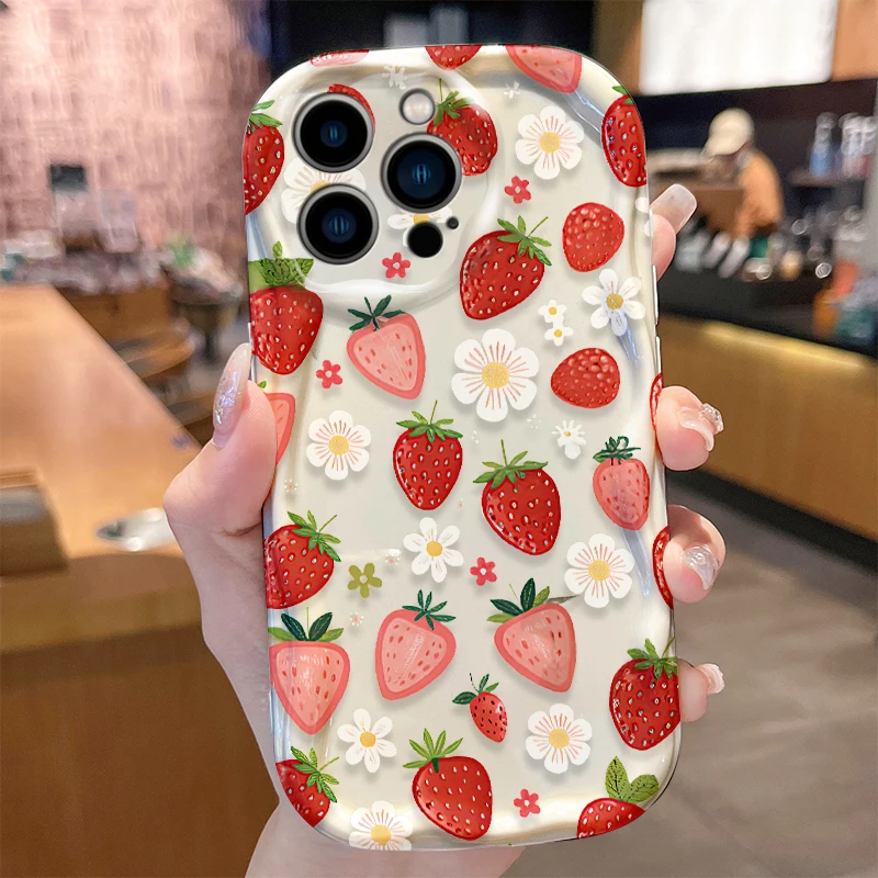 Фото Fruit Avocado Lemon Wave Shockproof Case for iPhone 17 Air 16 E 15 14 Plus 13 12 Mini 11 Pro Max Liquid Silicone Covers Funda №2