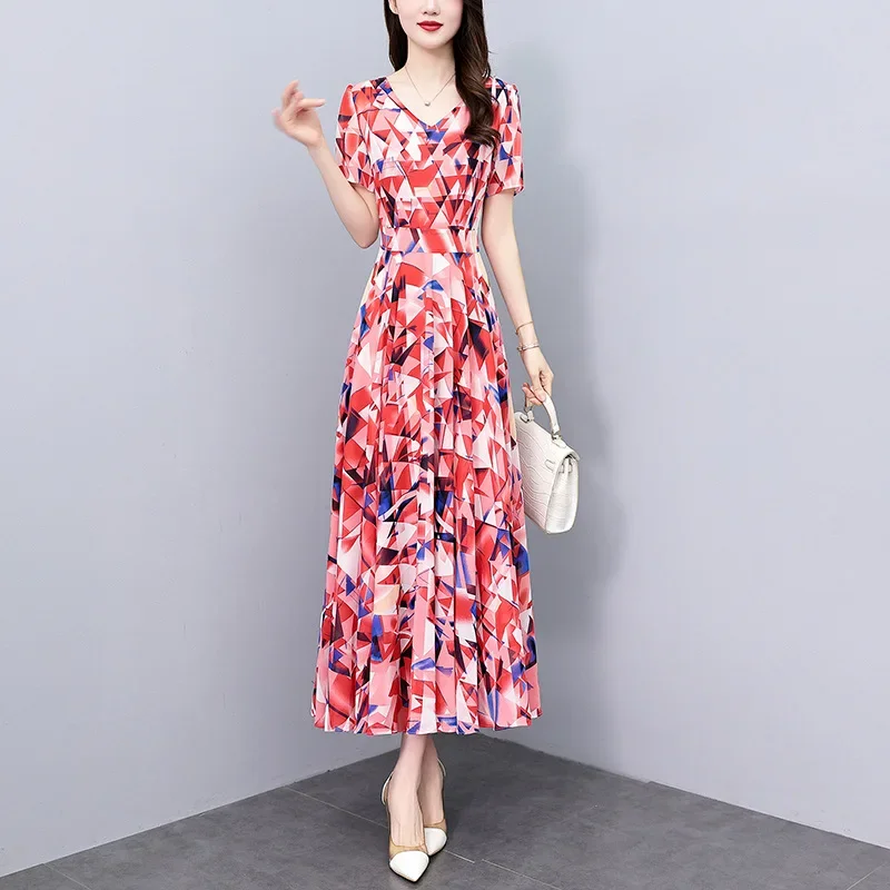 2024 новое летнее шифоновое ароматное платье больших размеров высококачественное