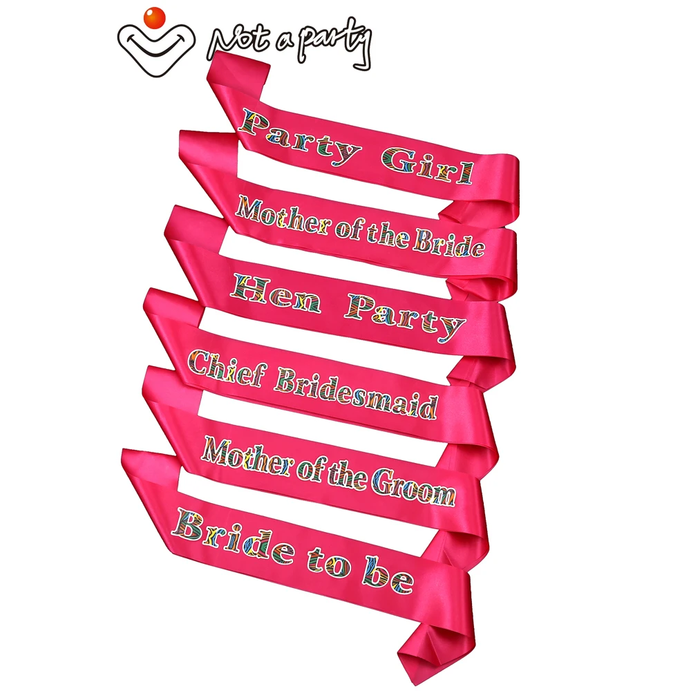

2022 new design Hen party sash mother of the bride to be bridesmaid bachelorette party Hens night wedding events supplies