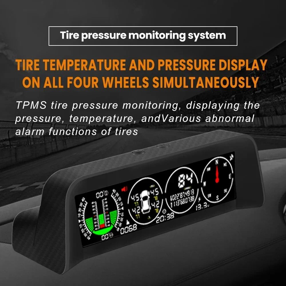 Фото Датчик давления в шинах X91 GPS TPMS для HUD-спидометра, измерителя уклонения, инклинометра, автомобильной системы точного позиционирования, компаса №4
