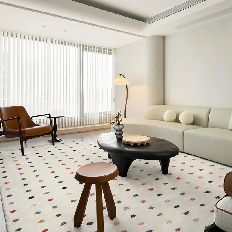 Прямоугольный ковер в цветной горошек для детей спальни украшения дома мягкие