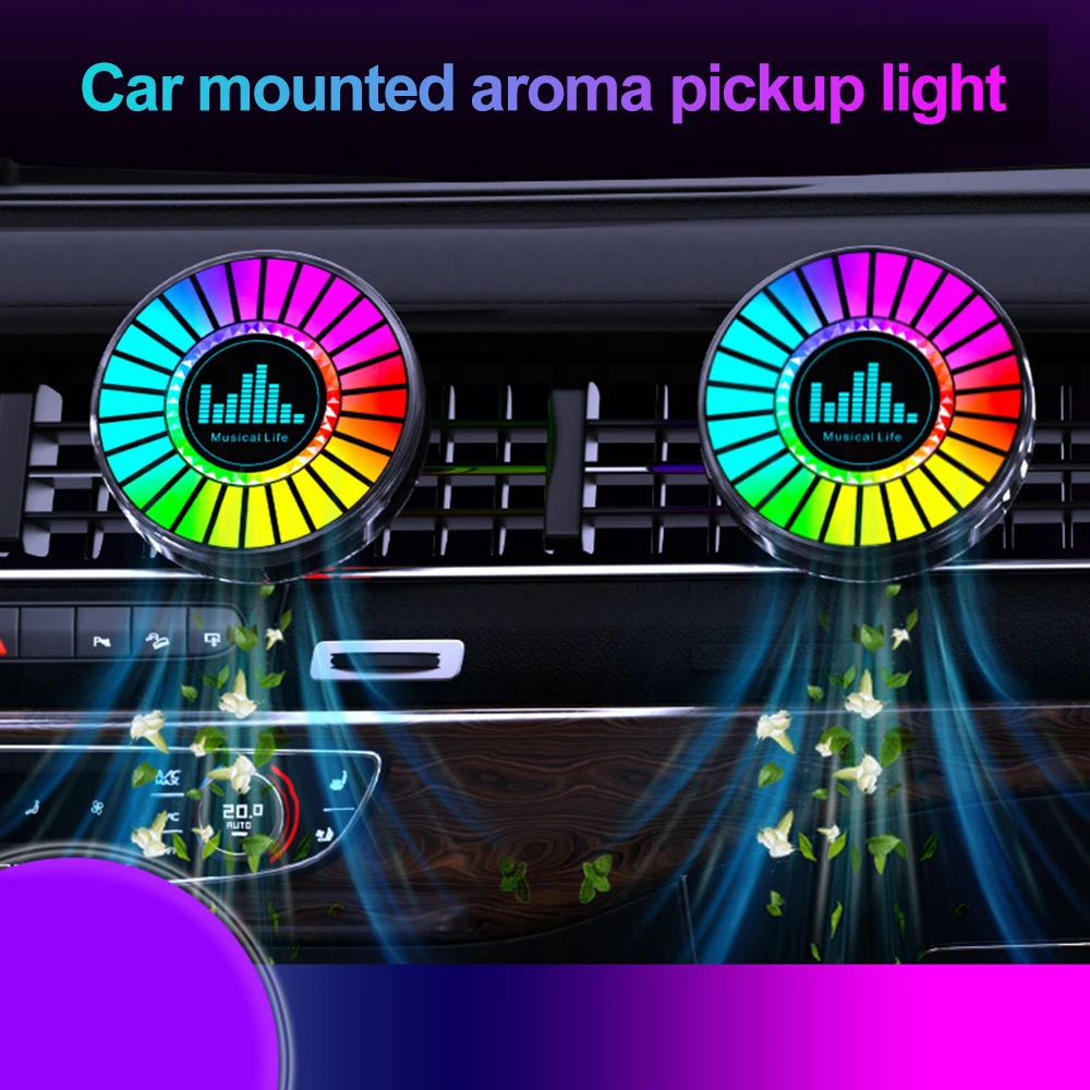 Умная светодиодная Rgb лампа для автомобиля освежитель воздуха с 3D звуком и