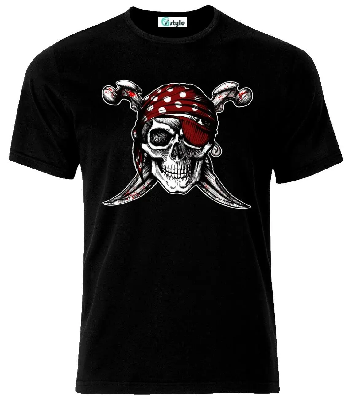 Купи Pirates Skull Tattoo Jack Sparrow T-Shirt. Summer Cotton Short Sleeve O-Neck Mens T Shirt New S-3XL за 536 рублей в магазине AliExpress