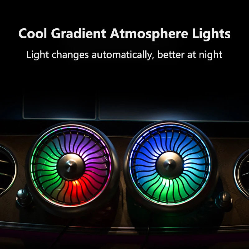 

2 In 1 Usb Clip Fan Mini Universal Car Fan Portable Car Accessories Fan Air Conditioner Cooling Fan