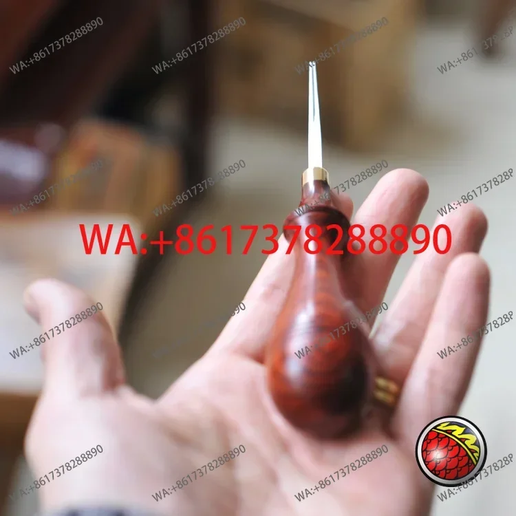 Фото Цветной инструмент для обрезки краев Longlin Jiguang M390, для работы с кожей, латунный, с деревянной ручкой, для обрезки веток, красный, для самостоятельного использования №3