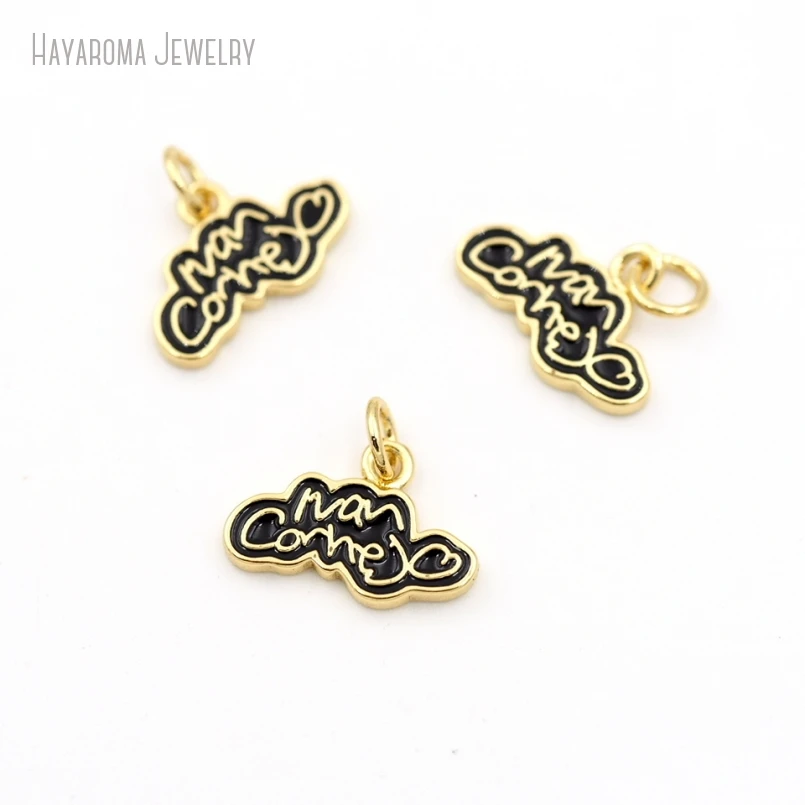 2 шт. металлический Иван Корнежо буква алфавита оптовая продажа черная эмаль