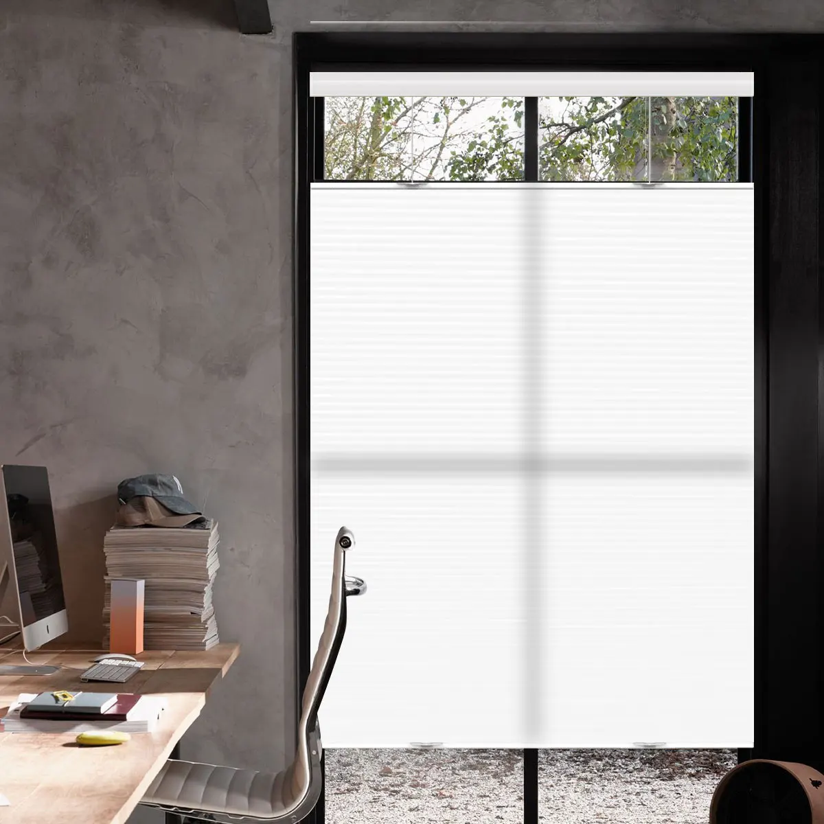 Top Down Bottom Up Custom Size Blackout Honeycomb Blinds For