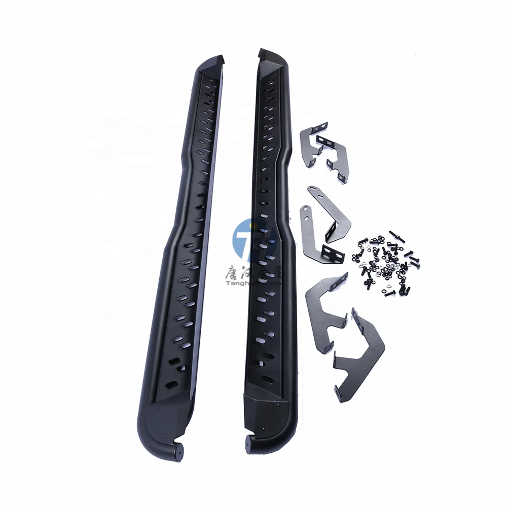 

Good Quality Wholesale Paint Black Running Boards Replacement Steel Side Steps For 4x4 HILUXREVO 2015-2017