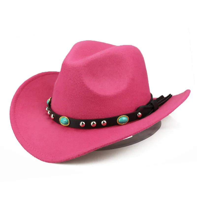 

Women Men's Western Cowboy Hat For Gentleman Lady Jazz Cowgirl With Cloche Church Sombrero Caps Four Seasons