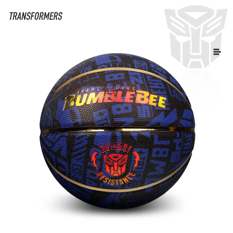 PROSELECT Transformers Bumblebee Basketball Laser Blue PU Wear-resistant Indoor Outdoor Match Gaming ball size 7 Gift