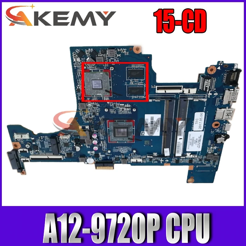 

Материнская плата Akemy 926289-601 926289-001 для ноутбука HP PAVILION 15-CD 15Z-CD, A12-9720P ЦП AMD Radeon 530 DDR4