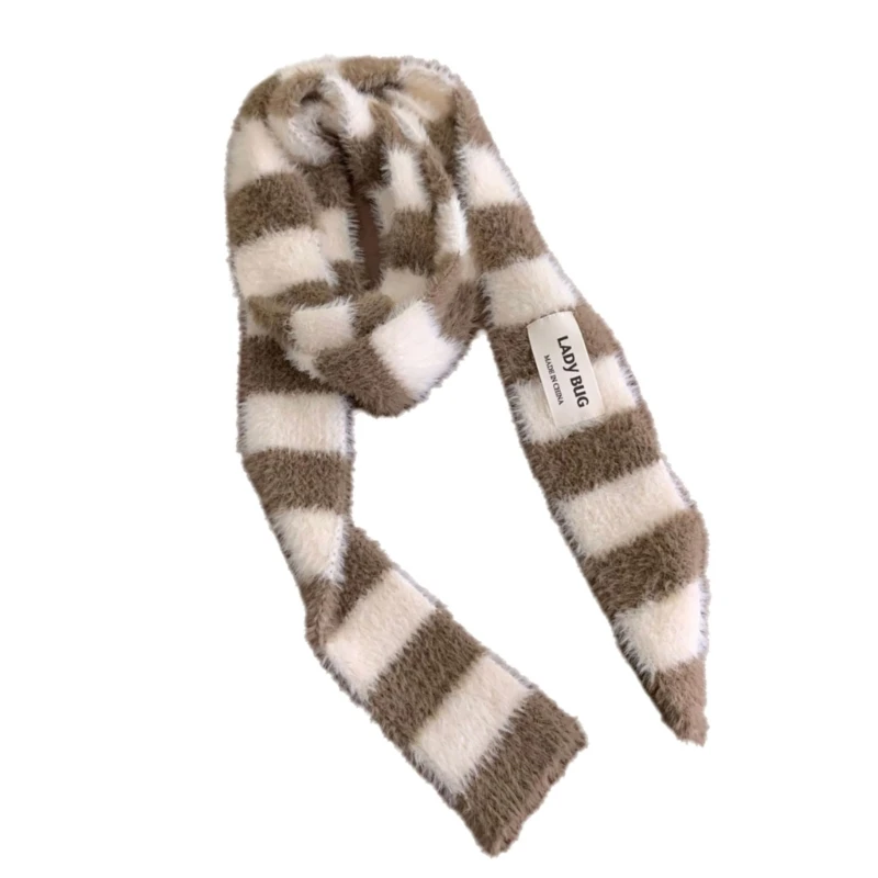 Y1UB женский полосатый шарф вязаный ремень для повседневной одежды реквизит