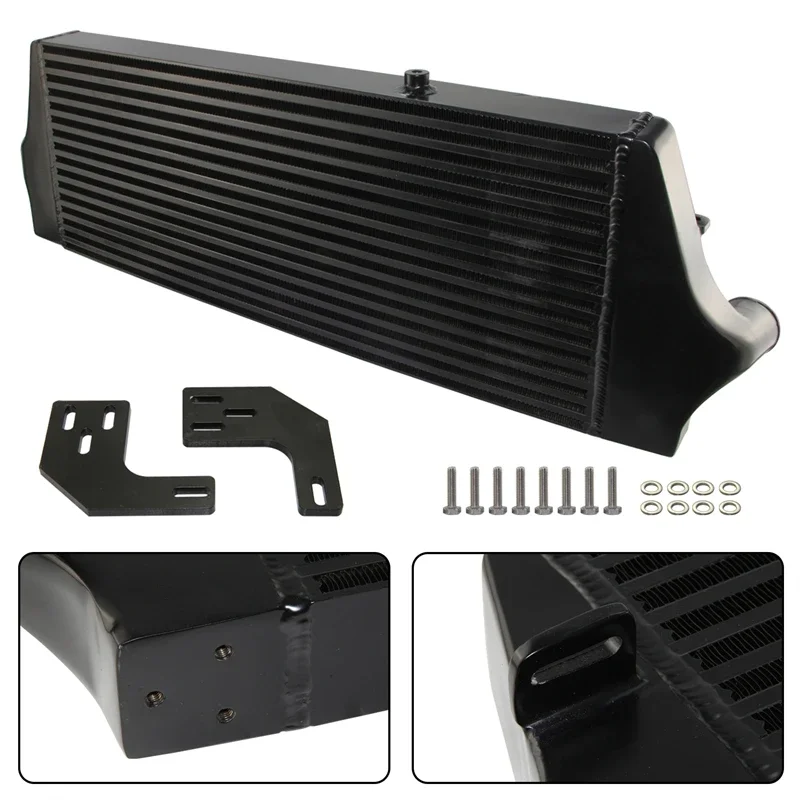 Фото Интеркулер переднего монтажа для Ford Focus ST225 MK2 Gen3 2005-2012 годов выпуска, алюминиевый, черный/серебристый №3