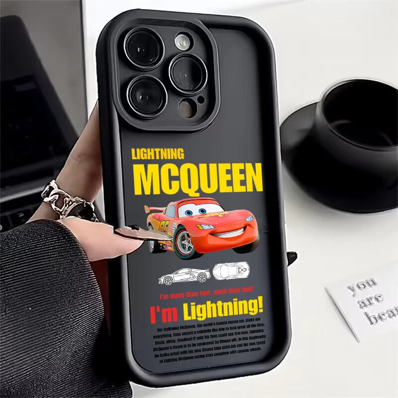 Чехол для телефона Cute Cars Lightning McQueen 95 iPhone 16 15 14 13 12 11 Pro Max Mini XR XS X 7 8 6 6s Plus мягкая