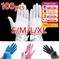 black nitrile gloves disposable 100pcs latex gloves cleaning tools pink work gloves pvc tpe guantes latex kitchen gadget set