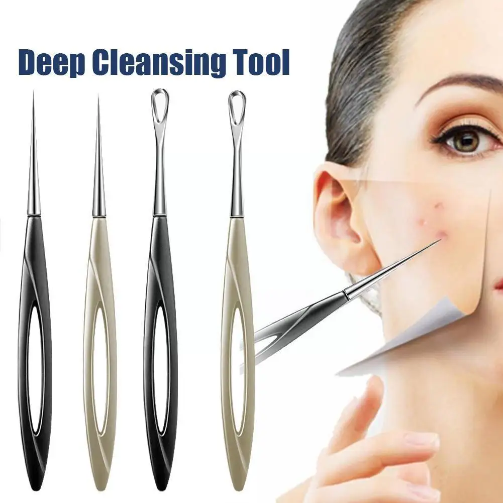 

Portable Acne Needle Blackhead Clip Remover Extraction Black Cleansing Deep Popper Face Skin Pore Tools Needle Head Cleaner Z5Z3