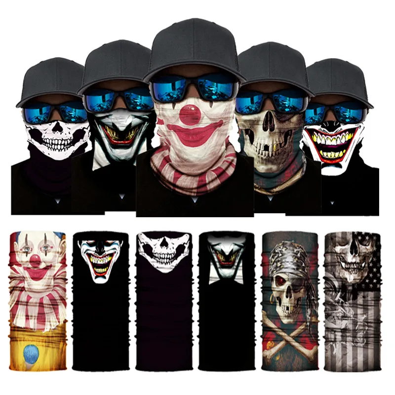 

Funny pattern series multi-functional magic headscarf windproof sunscreen outdoor riding mask seamless