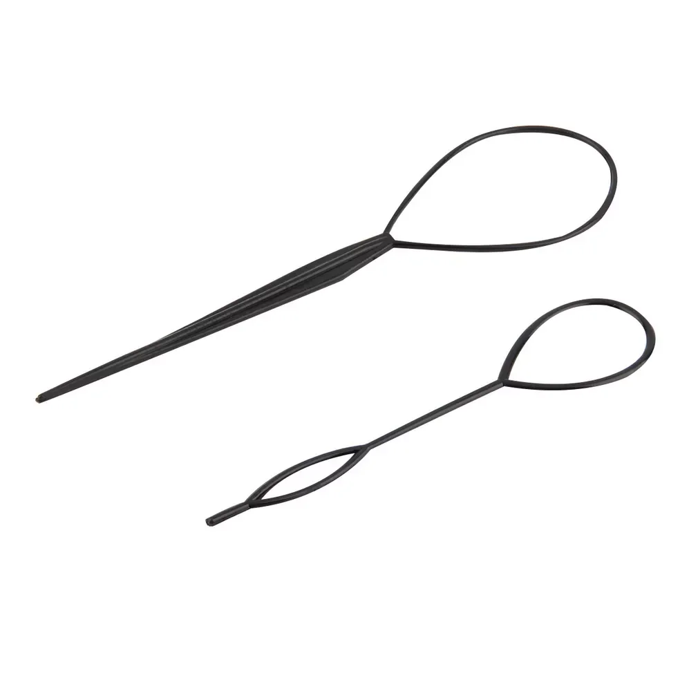 

Hot Sale Chic Tail Hair Braid Ponytail Styling Maker Clip Tool Black 2pcs