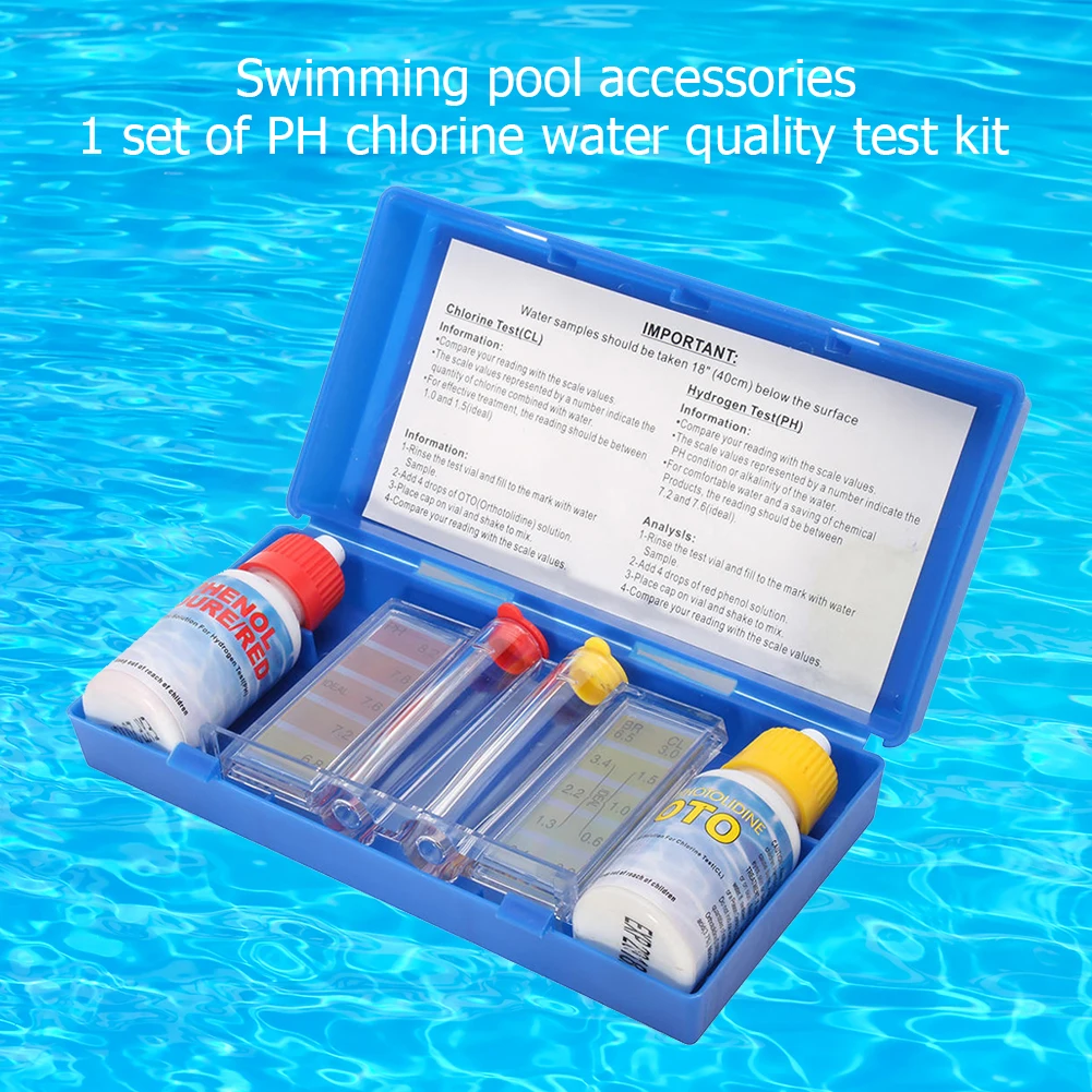 

PH Chlorine Water Test Kit Tester Hydrotool Testing Kit Swimming Pool Hydroponics Aquarium Accessories