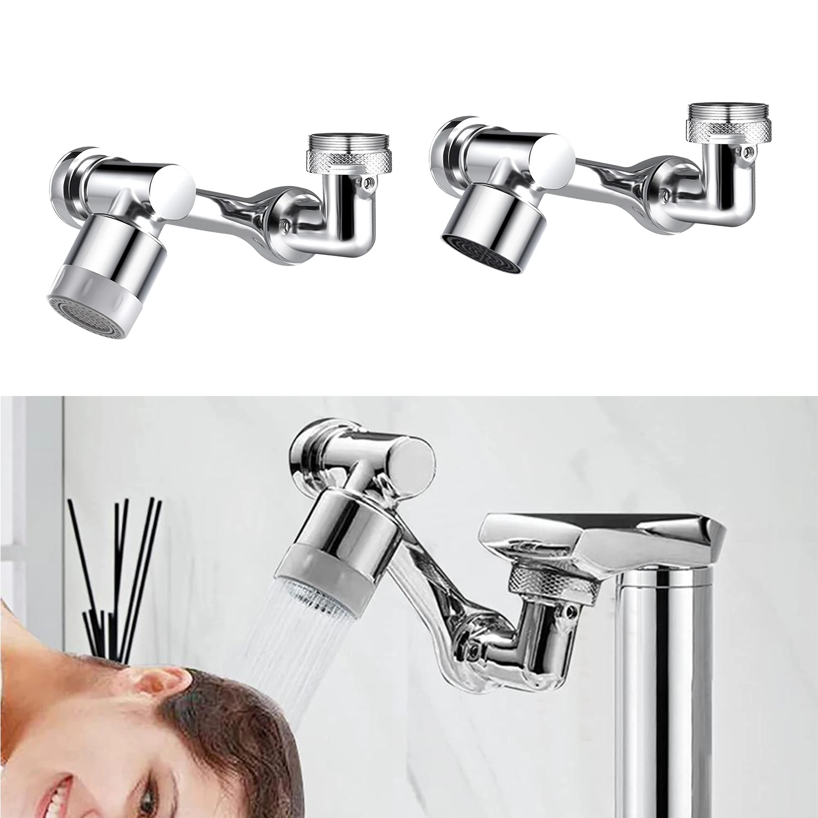 

Universal Rotating Faucet 1080 Rotatable Faucet Sprayer Splash-Proof Faucet Extender Spray Aerator For Sink Kitchen Bathroom