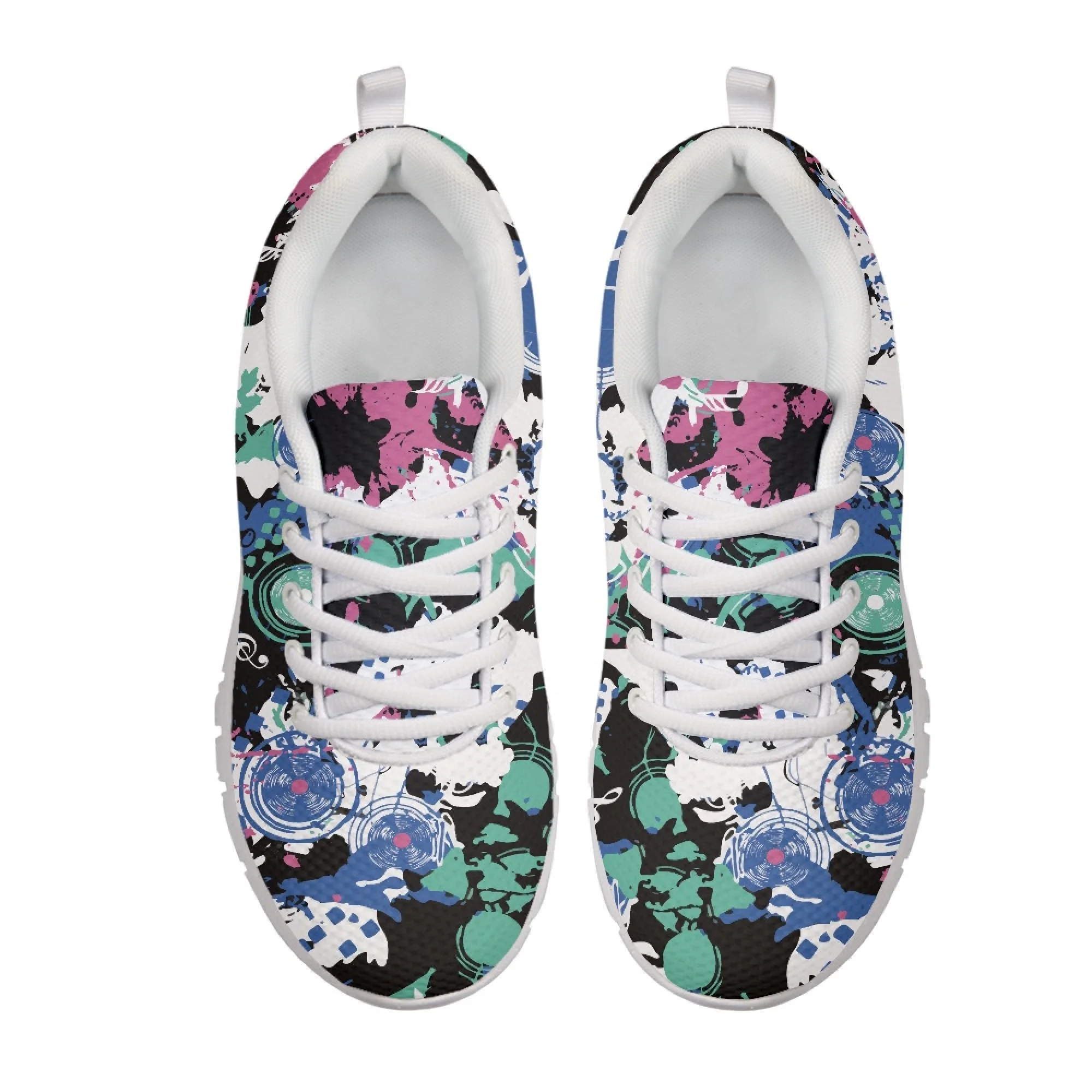 Yikeluo Camouflage Gradient Designer Walking Shoes for Women Ladies Autumn/Winter Flats Casual Sneakers Women Shoes zapatos