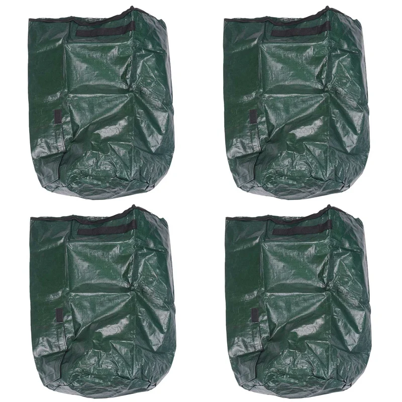 

4X Waste Kitchen Garden Yard Compost Bag Environmental PE Cloth Planter Kitchen Waste Disposal Organic Compost Bag-S