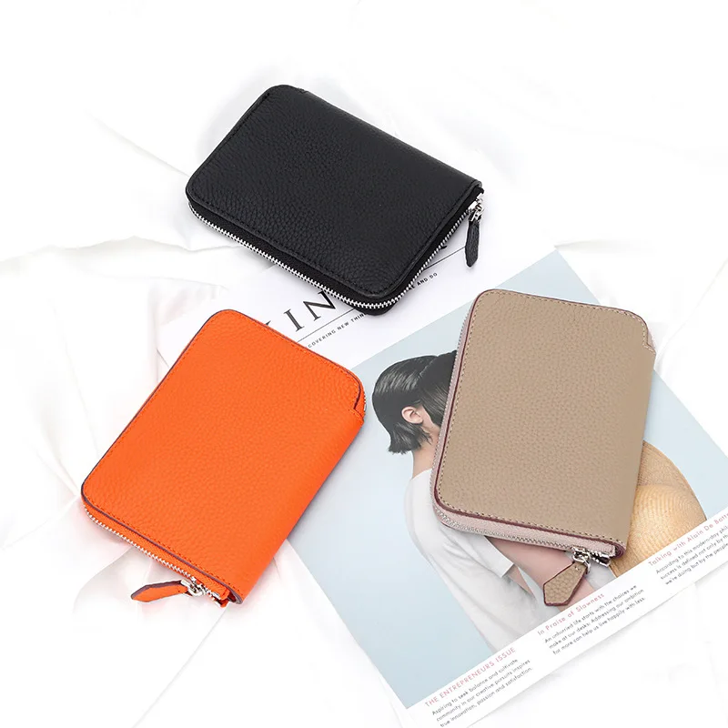 New Women Short Wallet Many Department Ladies High Quality Small Clutch Money Bag Coin Card Holders Cowhide Purse Female Wallets