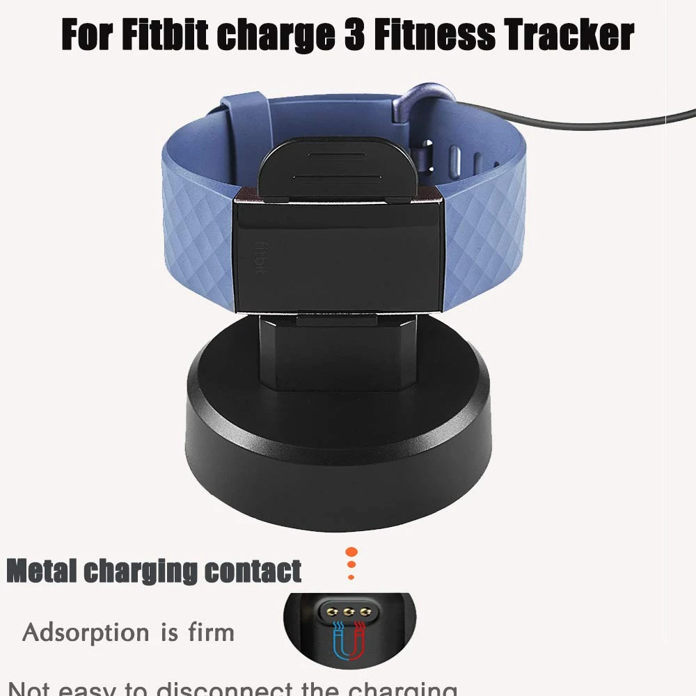 

Replacement USB Cable Charger Stand Charging Cradle Dock Station Adapter Holder for Fitbit Charge 3 & 3 SE