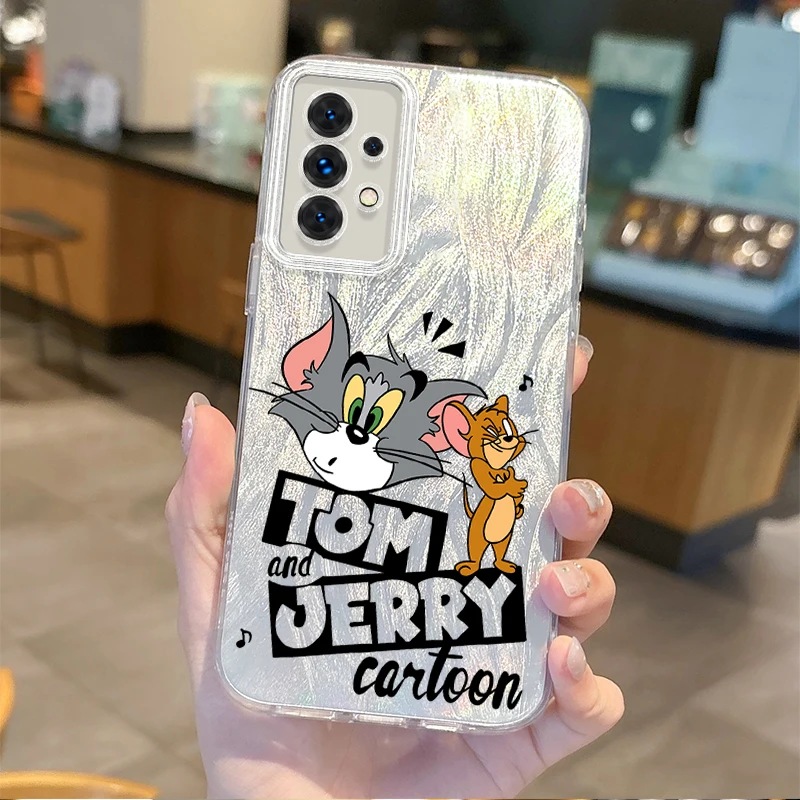 Чехол T-Tom и J-Jerry для телефона Samsung Galaxy A35 A34 A33 A32 A31 A30 A25 A24 A23 A22 A21 A20 A16 A15 A06 жесткий