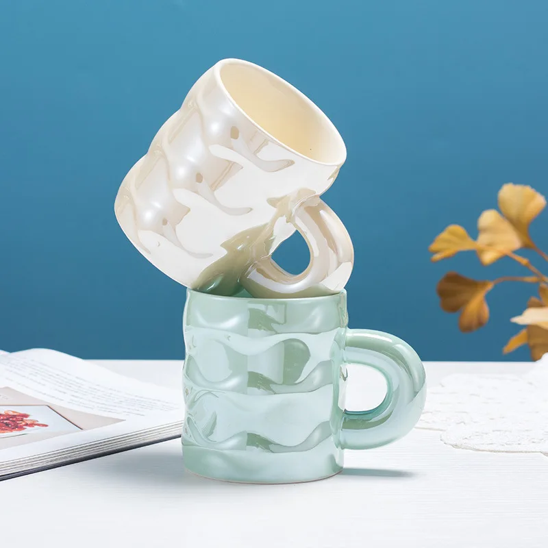 

Оригинальная керамическая кружка с жемчужной глазурью, милые кружки, кофейные чашки, оригинальные и забавные чашки, кружка для подачи чая, керамика и керамика