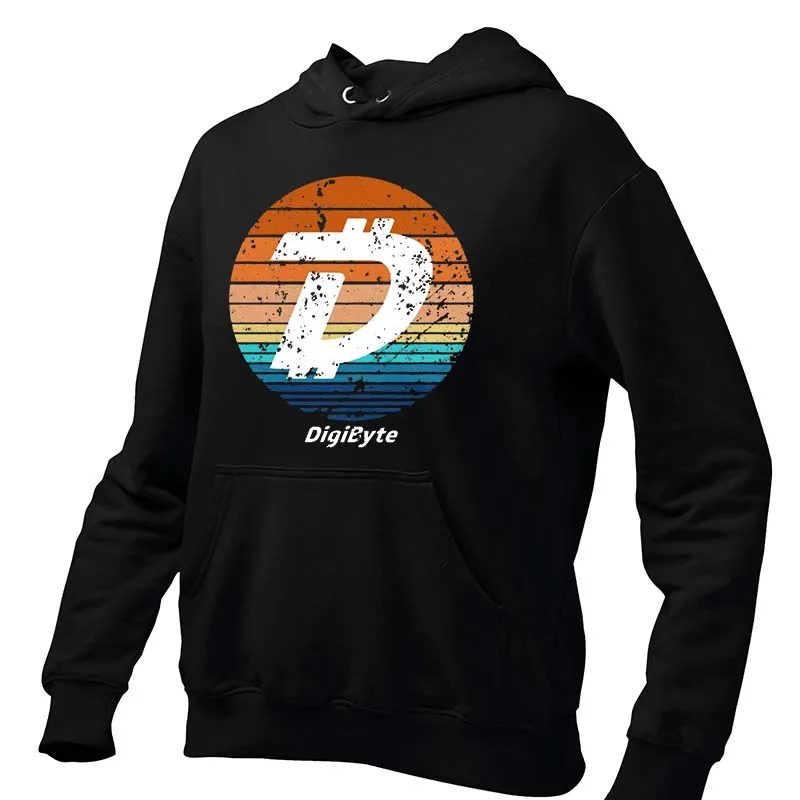 Фото Кофта Digibyte криптовалюта с забавными криптовалютами, винтажный Пуловер С закатом для мужчин и женщин, повседневный Мягкий Свитшот оверсайз ... №3