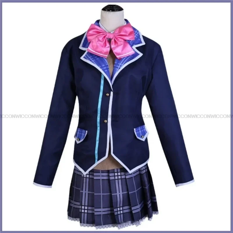 Аниме Vtuber Virtualsan-Looking Tsukino Myto Косплей Костюм Цукино Мито Парик Япония Jk Школьная