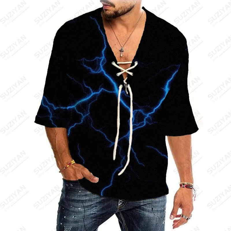 

Beach Loose T-Shirt Men'S Short-Sleeved New Printing Wholesale Products Hot-Selling Leisure 3D Printing Non-Iron Solid Color