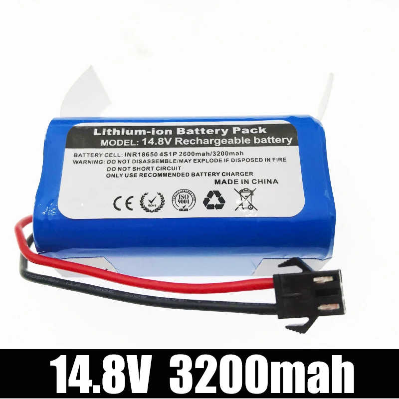 

14.4V/14.8V 3200mAh Li-ion Battery For Conga Excellence 990 Ecovacs Deebot N79 N79S DN622 Eufy RoboVac 11 11S RoboVac 30 Etc