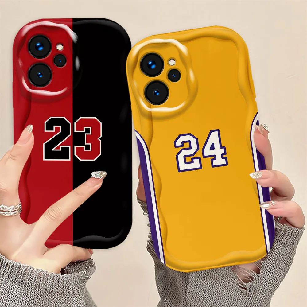 Чехол с баскетбольным номером 23 24 для REALME C65 C67 C11 C35 C55 C21Y C25Y C53 C63 5 6I 11 12 13 GT 3 6 6T