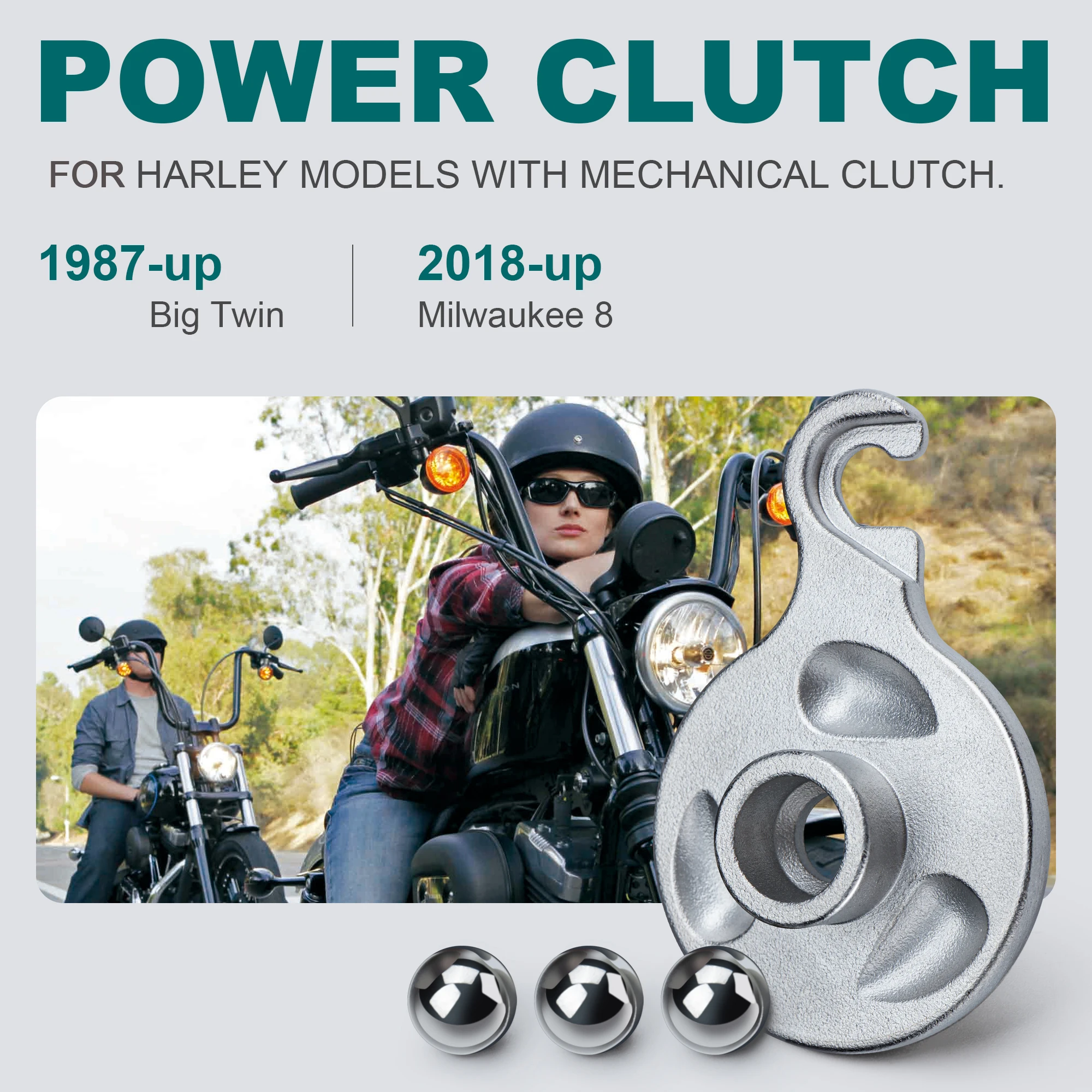 Фото Комплект легкого сцепления Power Clutch для моделей Harley 1987-Up Big Twin Softail Touring Dyna и M8 с механическим сцеплением №2