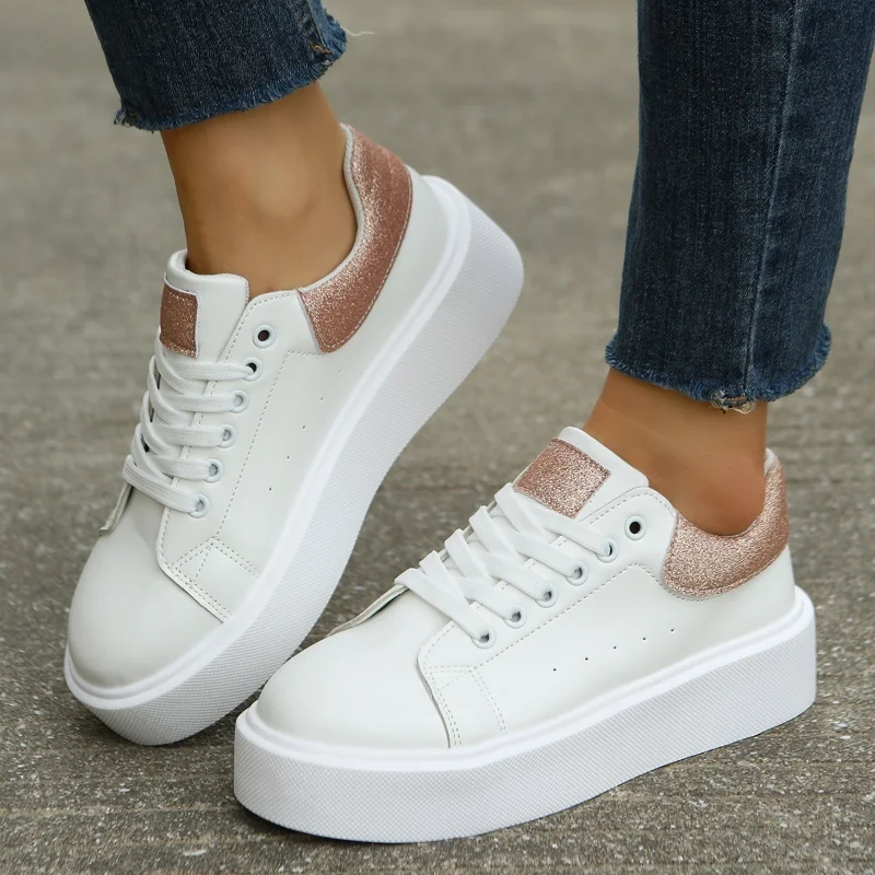 

Fashion Shoes for Women Lace Up Platform Shoes Women's Vulcanize Shoes Summer Round Head Sport Shoes Ladies Zapatillas De Mujer