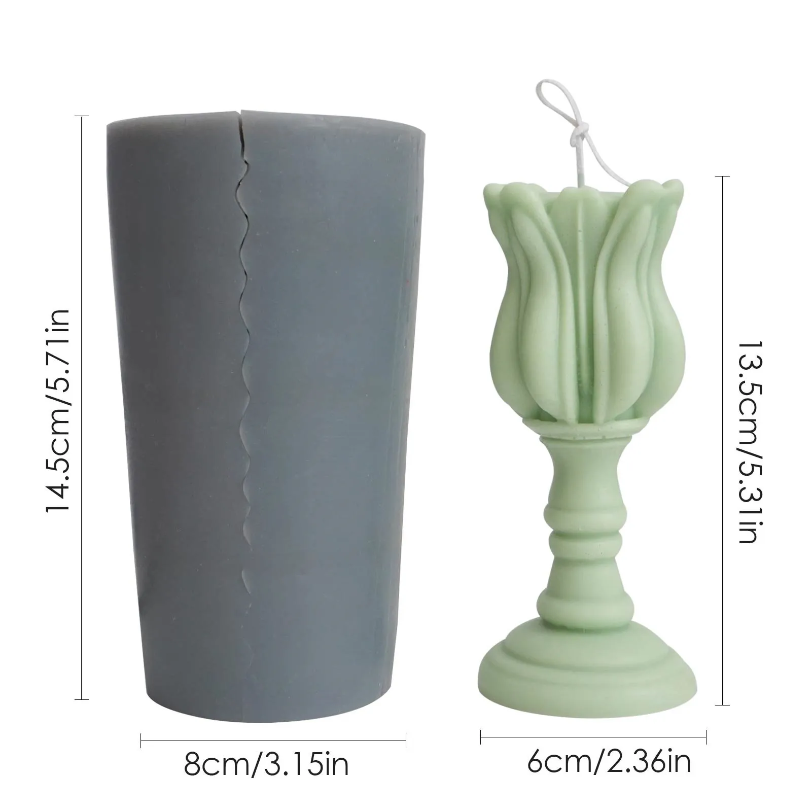 QWE123 силиконовая форма для свечей ароматерапия тюльпан самодельная детей