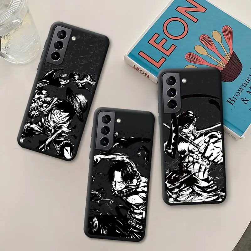 

Anime One Piece Luffy Zoro Law Phone Case Silicone Soft for Samsung Galaxy S21 Ultra S20 FE M11 S8 S9 Plus S10 5G lite 2020