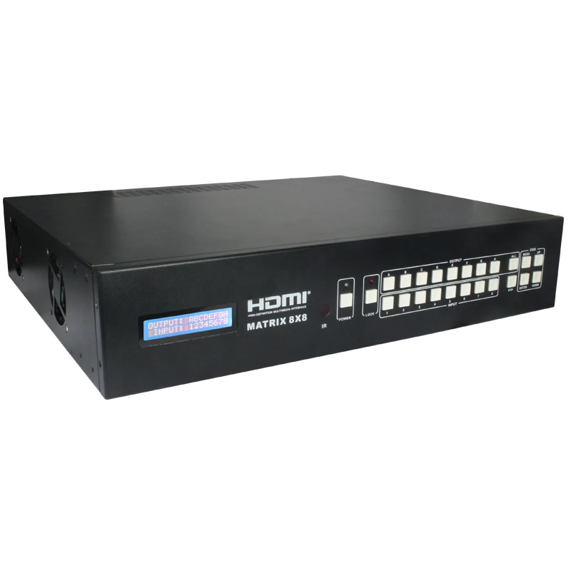 

4K2K@60Hz 4:4:4, 10.2Gbps, HDCP 2.2 HDMI HDBaseT 8x8 Matrix Switcher for 3d blu ray home theatre system