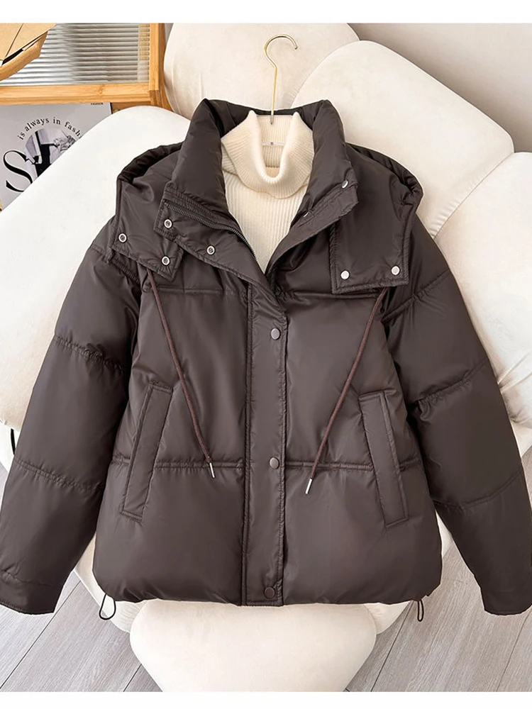 Женская непромокаемая куртка из ПУ кожи со съемным капюшоном