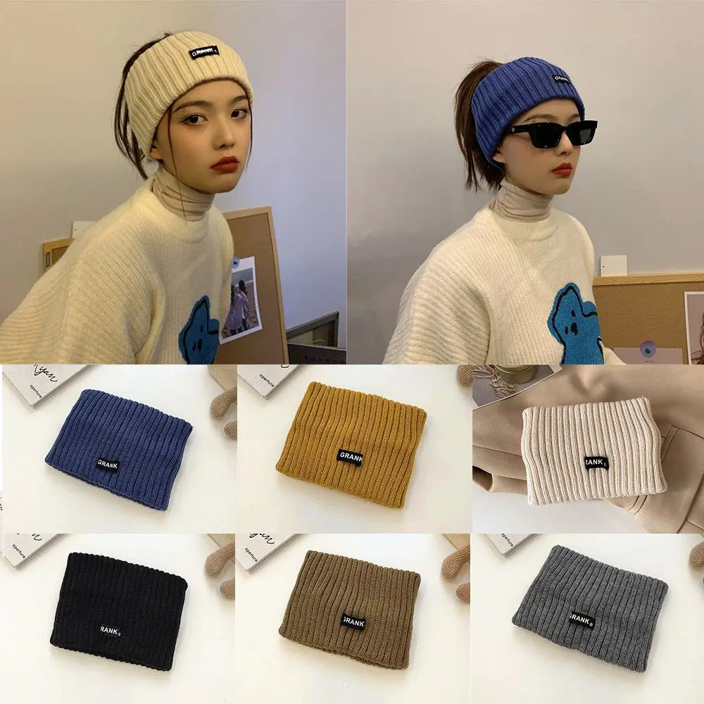 

Elastic Ear Warmer Knit Cap Beani Hat Hairband Wrap Hair Holder Knitted Headband Sports Hair Band