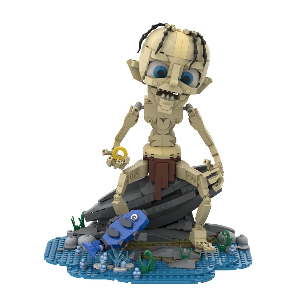 MOC Gollum Кукла Модель Строительные Блоки Кольца Фильм Таймид Темный Ужас Шмеист