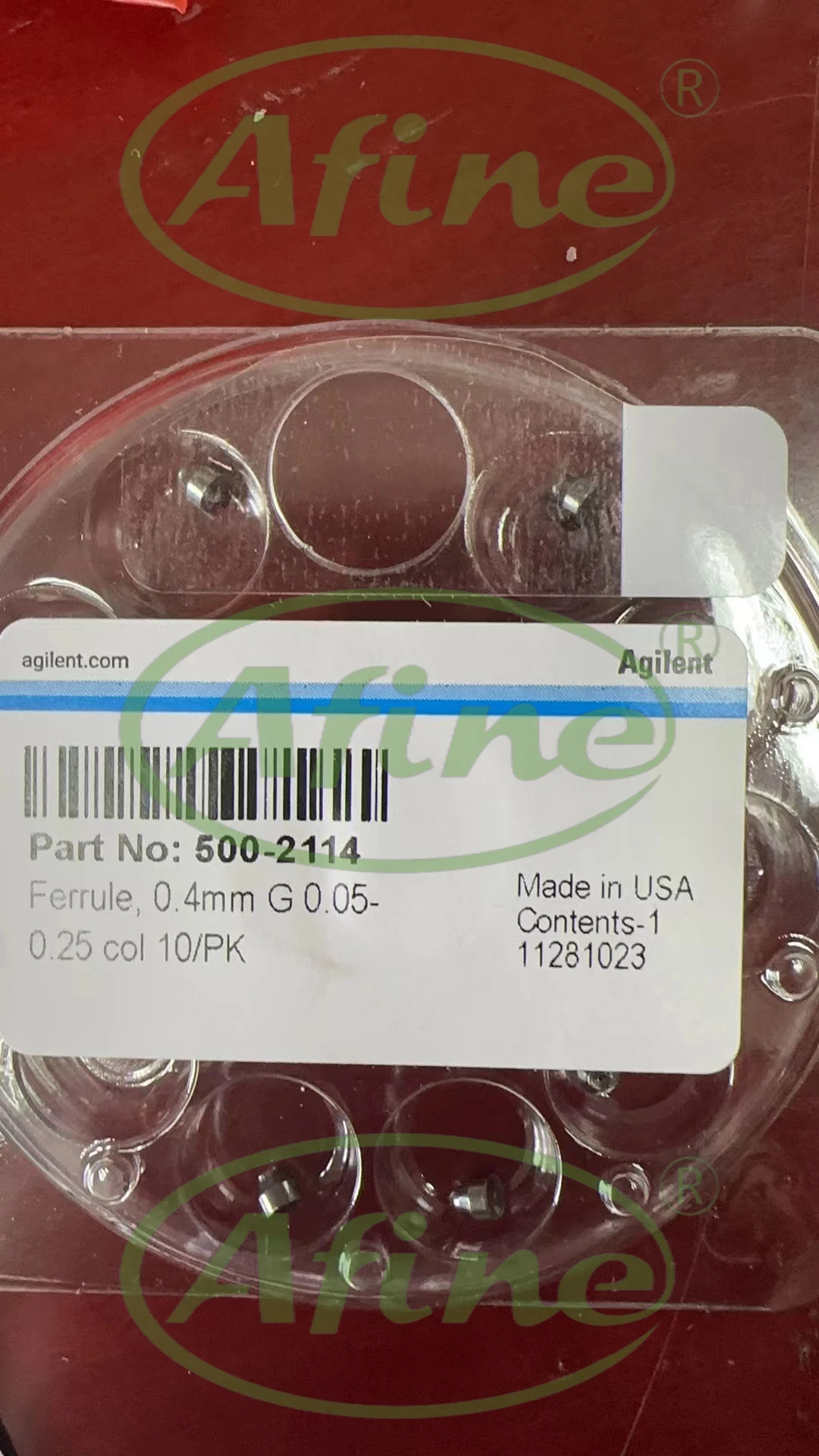 AFINE Agilent 500-2114 уплотнительная шайба внутренний диаметр 0 4 мм графит для колонок от