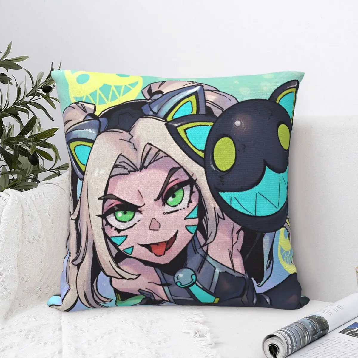 Prestige Battle Cat Jinx Square Pillow Case League Game Legends Cushion Covers Fashion Decorative Pillowcase for Home