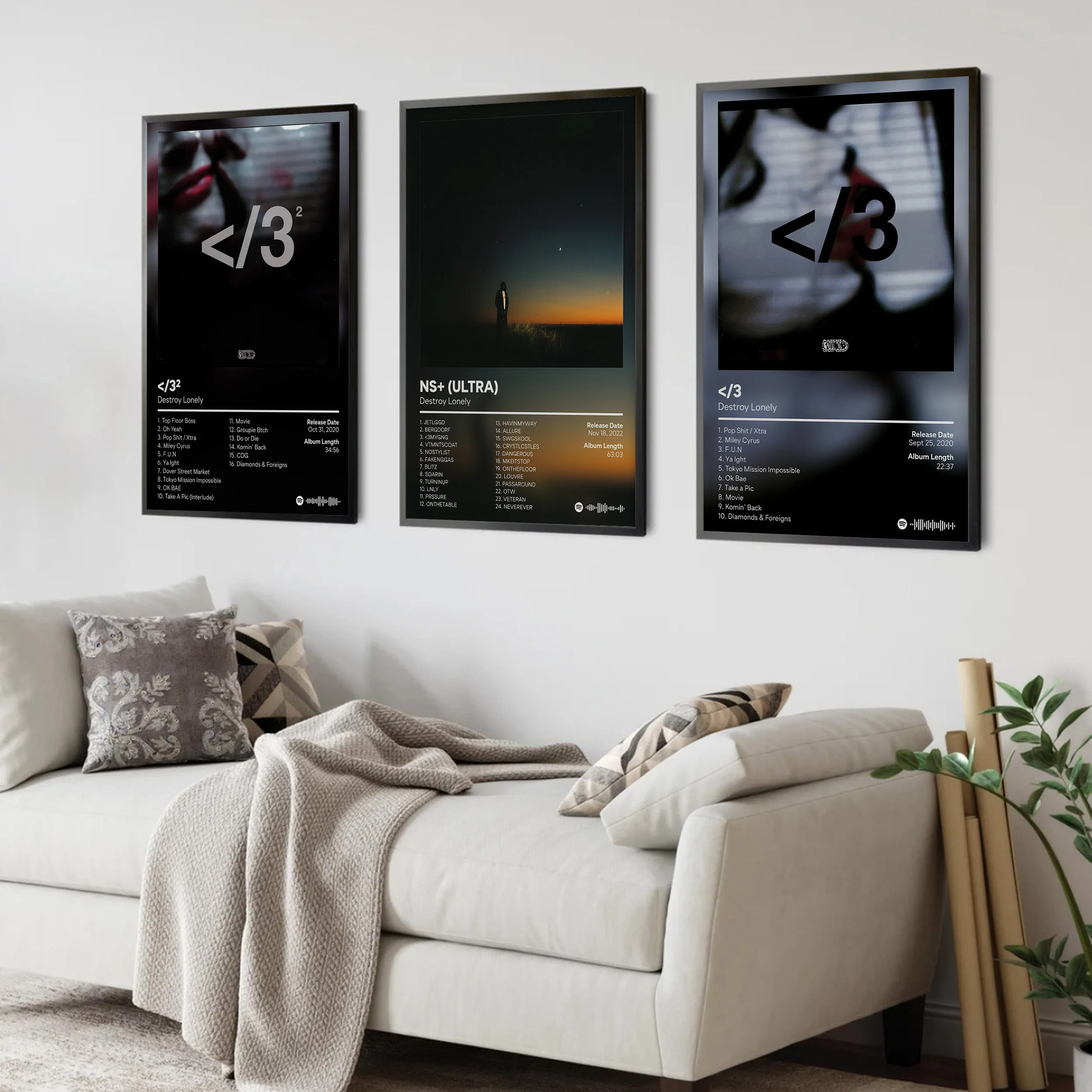 

Pop Rap Music Album Cover Destroy Lonely Poster Aesthetic Rapper Hip Hop Rock NO STYLIST Canvas Art Home Room Wall Decoration