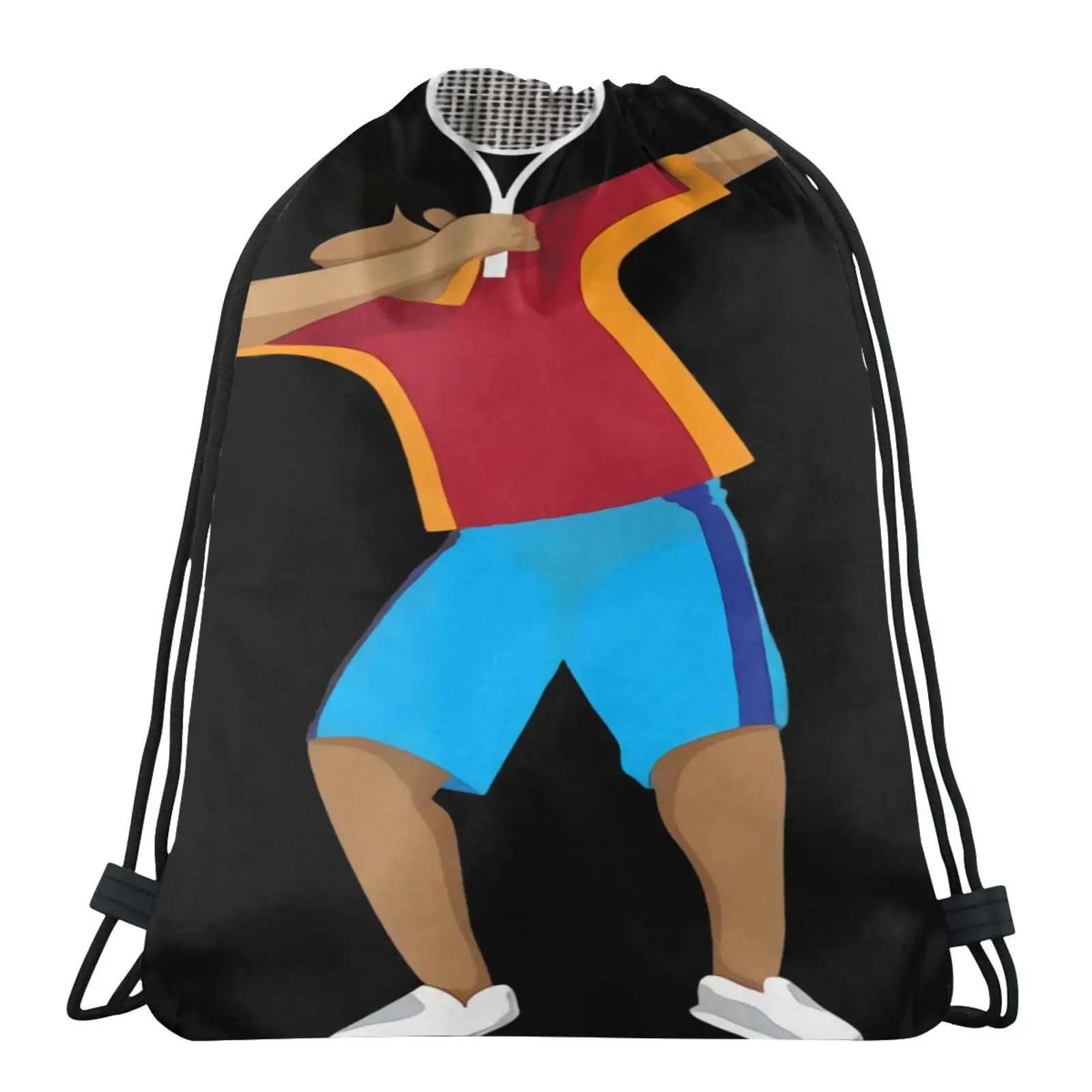 

Dabbing Tennis Lad Tennis Lover Sally Bag Pouch Bag School Shoe Bag Tote Bag Fabric Bags Rope Bag Shoe Bags Backpack With Cord