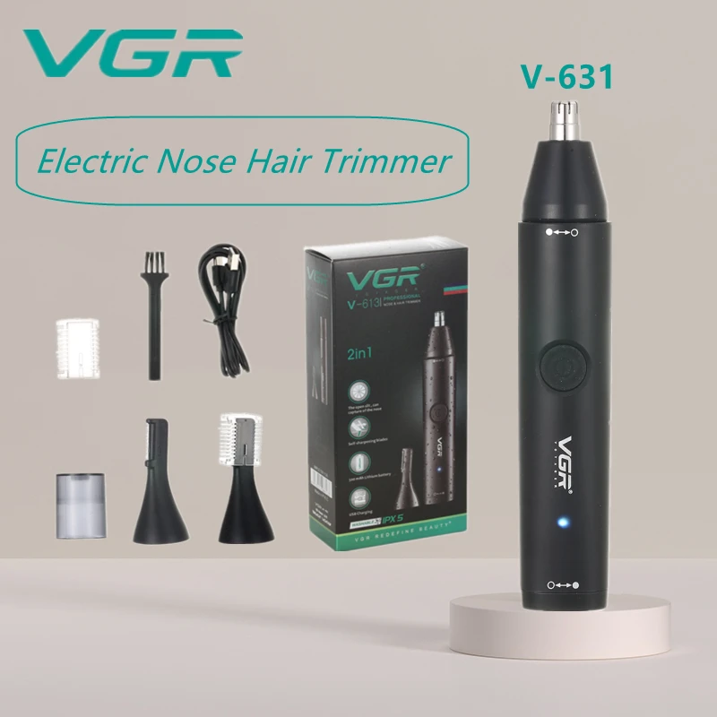 

VGR V613 Electric Nose Hair Trimmer For Men Women 2-in-1 Automatic Shaver Razor Washable Epilator Cutter Electric Shaving Tool