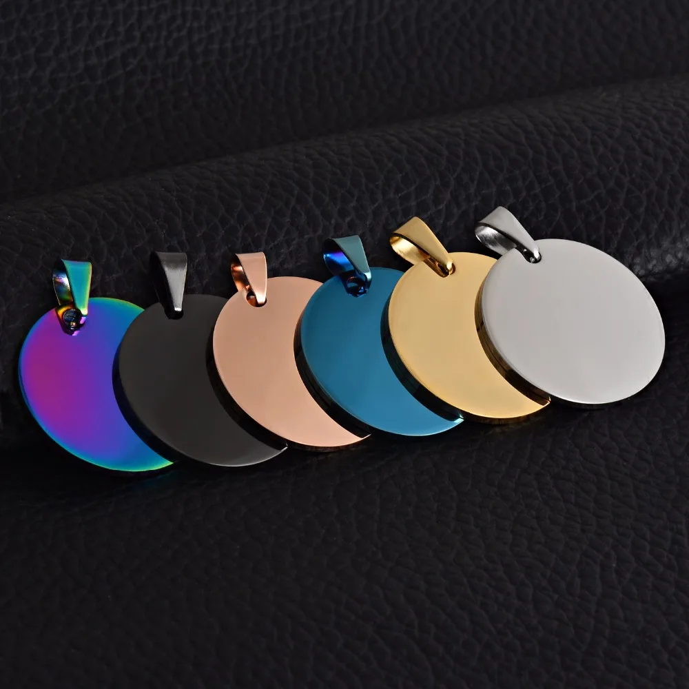 

Круглые Подвески из нержавеющей стали с внутренним отверстием, 20 шт., 25/30/35 мм