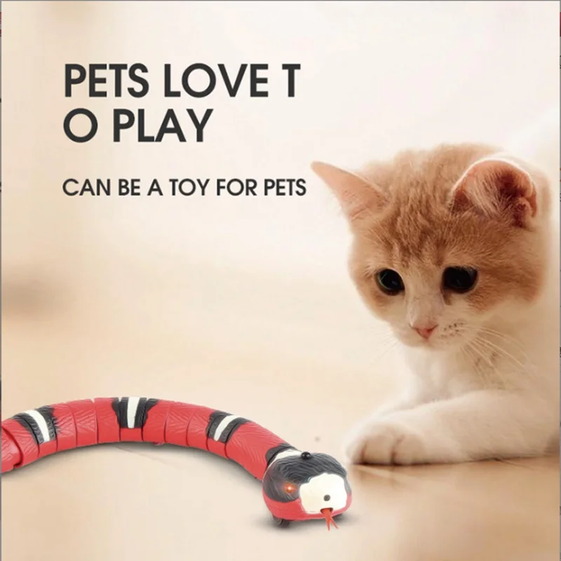 

Intelligent induction pet cat toys electric interactive induction obstacle avoidance snake USB charging cat accessories dog toys